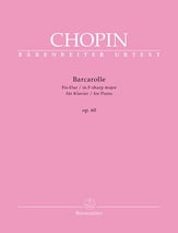 Barcarolle in F-sharp Major, Op. 60 piano sheet music cover